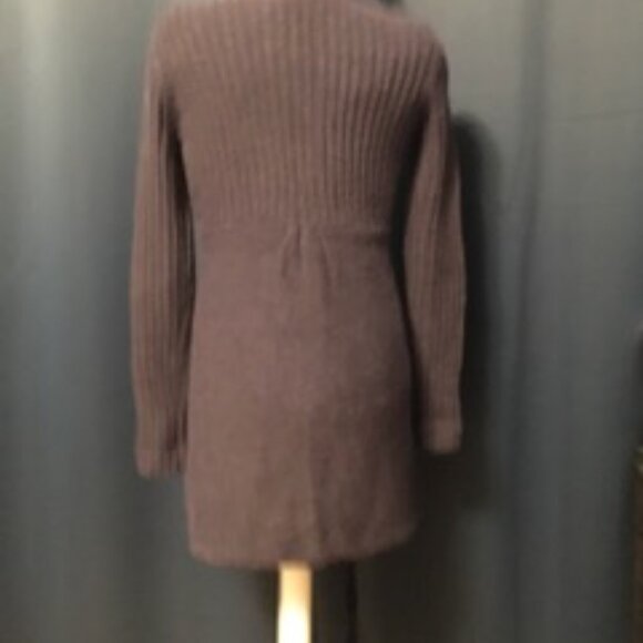 Women's Navy Blue 100% Wool Button Front Cardigan Jacket - Picture 2 of 2